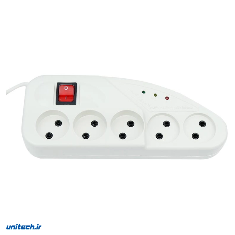 محافظ برق صوتی تصویری 5 خانه تکسان 110 با کابل 3 متری2